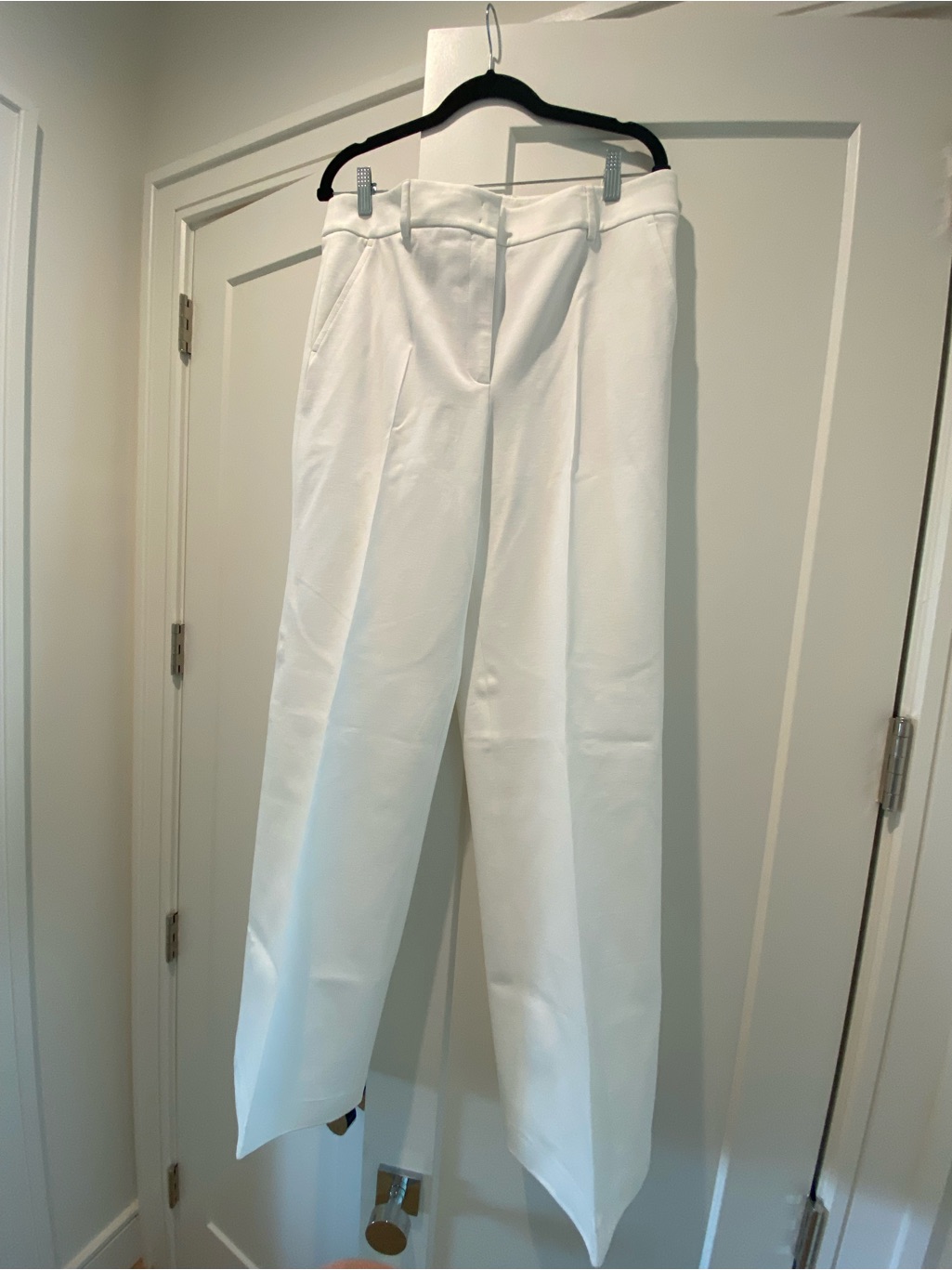 Nwt Akris Punto White Straight-Leg Trousers